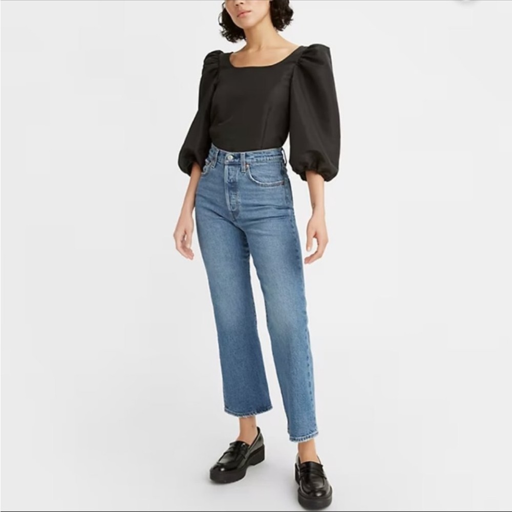 Levi's Ribcage Crop Bootcut Jeans - Medium Wash